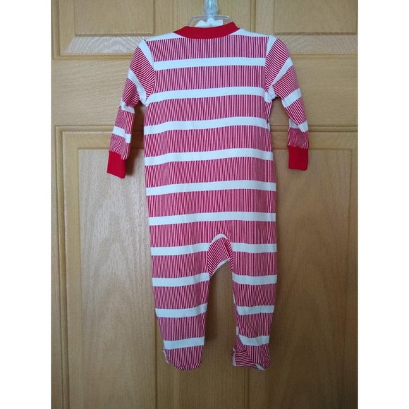 Carters Baby Striped Santa Sleep N Play with Santa Hat NEW 6 Months - Picture 3 of 6